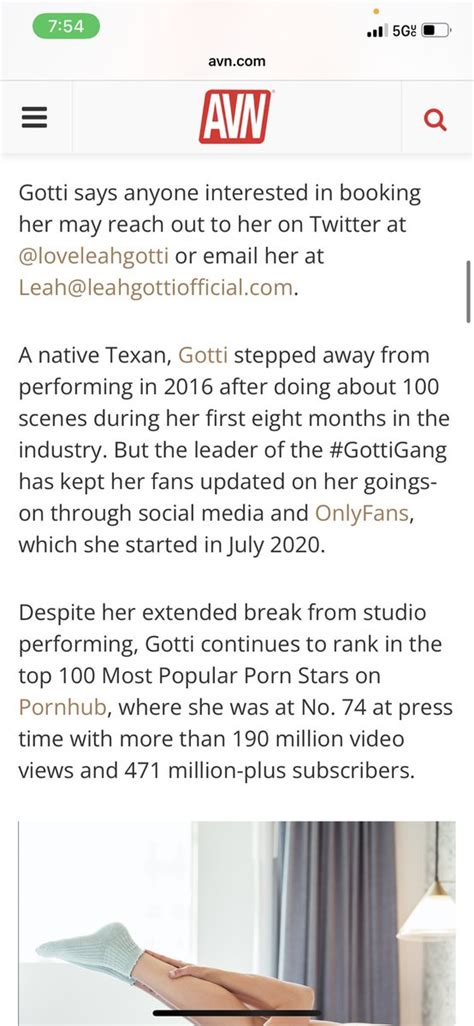 Leah Gotti Announces Return to Girl/Girl Scenes .